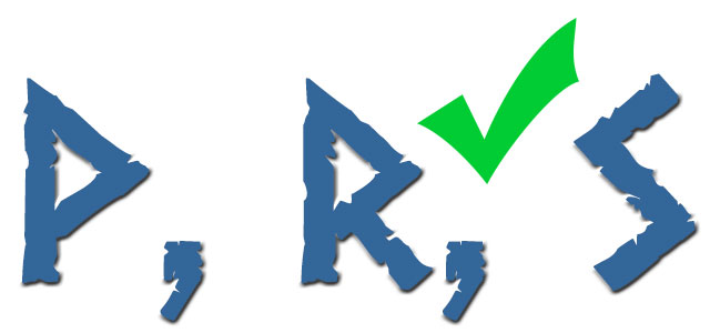 Fichas de la letras P, R y S
